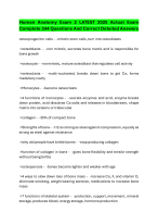 Human Anatomy Exam 2 LATEST 2025 Actual Exam Complete 244 Questions And Correct Detailed Answers