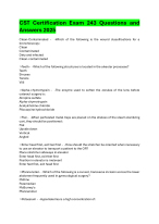 CST Certification Exam 243 Questions and Answers 2025
