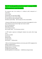 Pet CT study guide practice test 1 (easy) 2025/ 69 Questions and Answers.