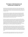 The impact of advertisements and commercials on modern art