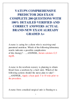 VATI PN COMPREHENSIVE  PREDICTOR 2024 EXAM  COMPLETE 200 QUESTIONS WITH  100% DETAILED ANSWERS
