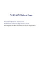 NURS 6670 Midterm Exam / NURS6670 Midterm Exam (New version, 2020): Walden University