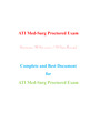 ATI Med-Surg Proctored Exam 2021 (10 Latest Versions) (Complete Guide for Exam, 100% Correct)