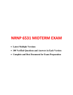 NRNP 6531 Midterm Exam (3 Versions, 300 Questions & Answers)(Latest, 2024-2025): Walden University