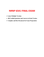 NRNP 6541 Final Exam & NRNP 6541 Midterm Exam (Each 3 Versions): Walden University | Latest-2025, 100% Verified & Correct Q & A |