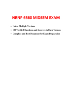 NRNP 6560 Midterm Exam (2 Versions, 200 Q & A, Latest-2025) / NRNP 6560N Midterm Exam / NRNP6560 Midterm Exam / NRNP-6560N Midterm Exam: Walden University | 100% Verified & Correct Q & A