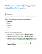 BIOL251: Human Anatomy & Physiology I w/Lab Module 2 Exam Review questions