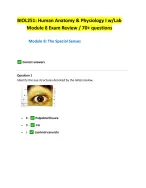 BIOL251: Human Anatomy & Physiology I w/Lab  Module 8 Exam Review / 70+ questions  Module 8: The Sp
