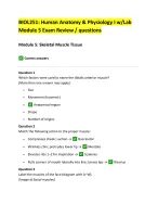 BIOL251: Human Anatomy & Physiology I w/Lab  Module 5 Exam Review / questions Module 5: Skeletal Mu