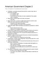 American Government Chapter 2: The U.S System of Constitutional Government