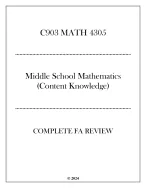 WGU C903 - MATH 4305 Middle School Mathematics (Content Knowledge) - Complete FA Review 2024