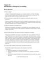 [ACC60104] Chapter 18 Introduction to Managerial Accounting