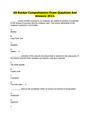 AD Banker Comprehensive Exam Questions And Answers 2023.