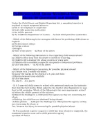 California Child Abuse Mandated Reporting Exam/20 Questions and answers ...