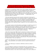 Social and Behavioral Research (SBR) for Biomedical Researchers (ID 4) Exam 2024!!
