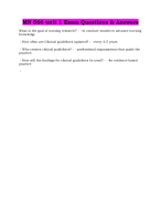 MN 566 unit 1 Exam Questions & Answers