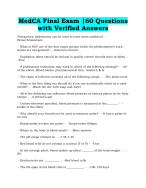 MedCA Final Exam |60 Questions with Verified Answers