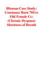 iHuman Case Study: Constance Barn 70Yrs Old Female Cc: (Chronic Dyspnea) Shortness of Breath