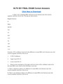 HLTH 501 FINAL EXAM Correct Answers