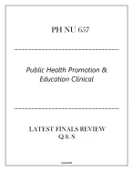 PH-NU 657 Public Health Promotion & Education Clinical - Latest Finals Review Q & S 2024