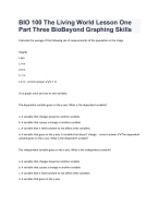 BIO 100 The Living World Lesson One Part Three BioBeyond Graphing Skills fully solved