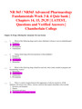 NR 565 / NR565 Week 3 & 4 Quiz bank | Chapters 14, 15, 29,35 | LATEST, Q & A | Chamberlaine College