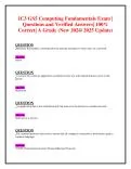 IC3 GS5 Computing Fundamentals Exam | Questions and | (New 2024/ 2025 ...