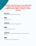NSG233/ NSG 233 Exam 2: (New 2024/ 2025 Update) Med Surg III ...