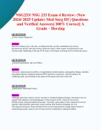 NSG233/ NSG 233 Exam 4 Review: (New 2024/ 2025 Update) Med Surg III ...