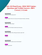 LRA 222 Final Exam - (2024/ 2025 Update) Questions and - DocMerit