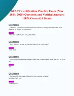 GFACT Certification | Practice Questions and Verified Answers|100% ...