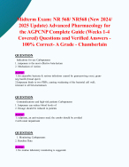 Midterm Exam: NR 568/ NR568 (New 2024/ 2025 Update) Advanced ...