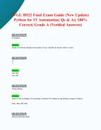 WGU D522 Final Exam Guide (New 2024/ 2025 Update) Python for IT Automation| Qs & As| 100% Correct| G...