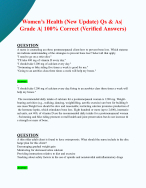 APEA Women’s Health (NEW 2024/ 2025 Updates BUNDLED TOGETHER PACKAGE WITH SOLUTIONS) Qs & As| Grade A| 100% Correct (Verified Answers)