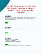 NLN NEX Math Version 1 (NEW 2025/ 2026 Update) - DocMerit