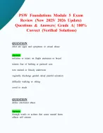 PSW Foundations Module 5 Exam Review (New 2025/ 2026 Update) Questions ...