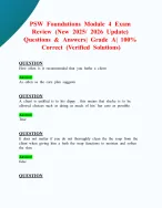 PSW Foundations Module 4 Exam Review (New 2025/ 2026 Update) Questions ...