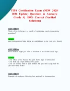 TIPS Certification Exam (NEW 2025/ 2026 Update) Questions and Answers ...