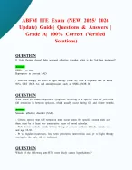 ABFM ITE Exam (NEW 2025/ 2026 Update) Guide| Questions & Answers | Grade A| 100% Correct (Verified S...