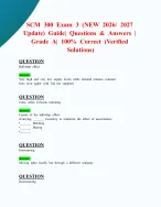 SCM 300 Exam 3 (NEW 2026/ 2027 Update) Guide| Questions and Answers ...