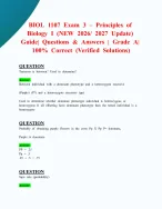 BIOL 1107 Exam 3 – Principles of Biology I (NEW - DocMerit