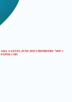 AQA A LEVEL JUNE 2025 CHEMISTRY 7405/ 1 PAPER 1 MARK SCHEME