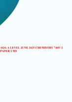 AQA A LEVEL JUNE 2025 CHEMISTRY 7405/ 2 PAPER 2 MARK SCHEME