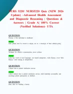 NURS 5220/ NURS5220 Quiz (NEW 2026 Update) – Advanced Health Assessment and Diagnostic Reasoning Gui...