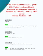 NURS 5220/ NURS5220 Exam 1 (NEW 2026 Update) – Advanced Health Assessment and Diagnostic Reasoning G...