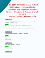 NURS 5220/ NURS5220 Exam 2 (NEW 2026 Update) – Advanced Health Assessment and Diagnostic Reasoning R...