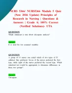 NURS 5366/ NURS5366 Module 5 Quiz (New 2026 Update) Principles of Research in Nursing | Questions &...