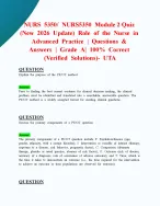 NURS 5350/ NURS5350 Module 2 Quiz (New 2026 Update) Role of the Nurse in Advanced Practice | Questio...