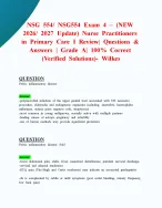 NSG 554/ NSG554 Exams 4– (NEW 2026/ 2027 Updates BUNDLED TOGETHER PACKAGE) Questions & Answers | Grade A| 100% Correct (Verified Solutions)- Wilkes