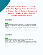 NSG 554/ NSG554 Exams 3 & 4– (NEW 2026/ 2027 Updates BUNDLED TOGETHER PACKAGE) Questions & Answers | Grade A| 100% Correct (Verified Solutions)- Wilkes